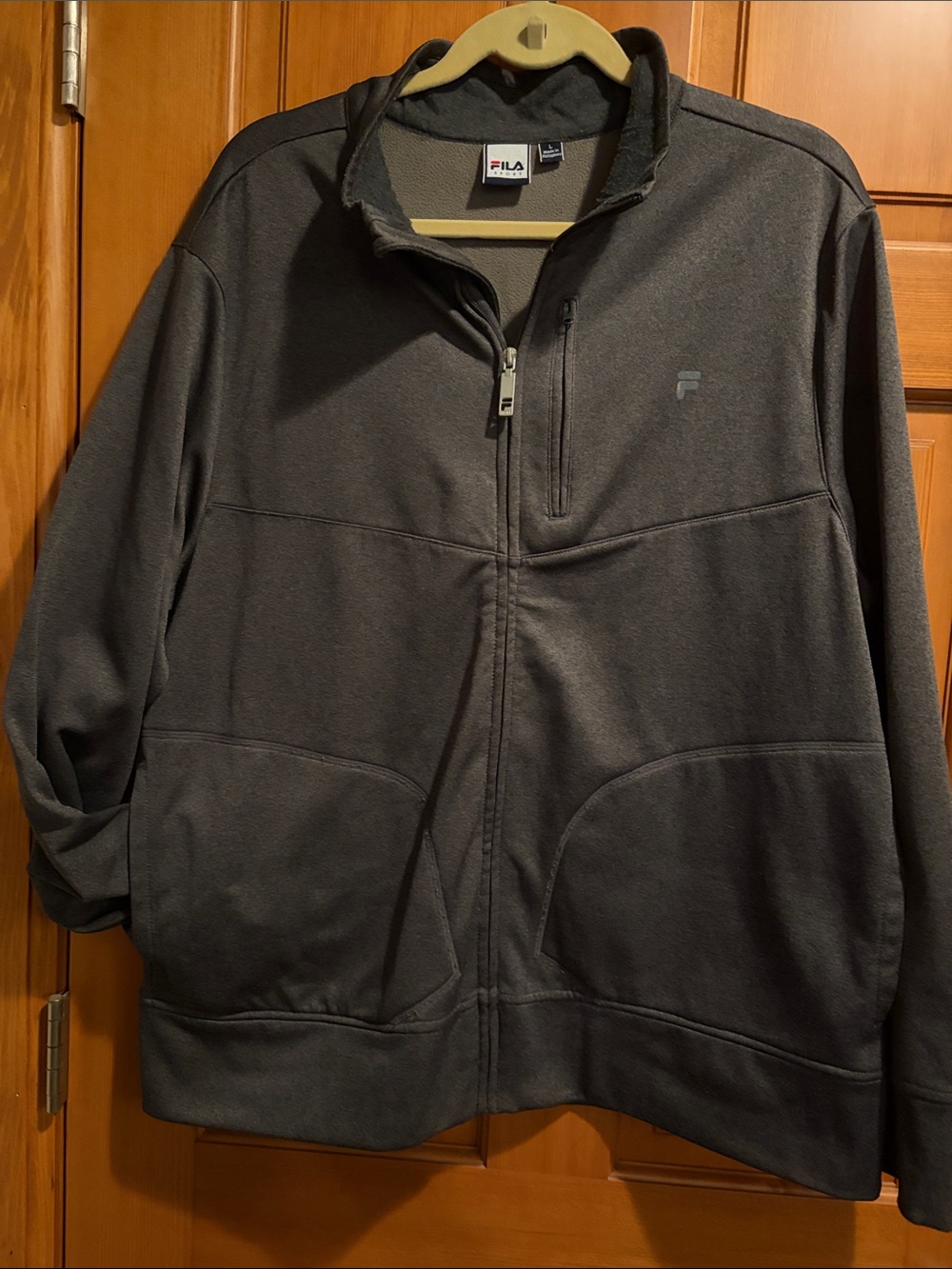 FILA SPORT Activewear Men's Full-Zip Jacket in Dark Gray